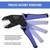 Qibaok Crimping Tool Ratcheting Wire Crimper for Heat Shrink Connectors Ratchet Terminal Crimper Wire Crimp Tool AWG 22-10