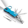 OUTU Keychain Nail Clipper Multitool, 8 in 1 EDC Utility Tool with Nail Clipper, Scissors, Tweezers, Gifts for Him Men Husband Dad Boyfriend (Blue)