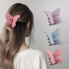 3Pcs Butterfly Hair Clips, Medium-Sized Matte Hair Claw Clips, 2.2inch Hair Clips for Thin, Fine, and Thick Hair, Ideal Hair Accessory for Girls & Women（B#）