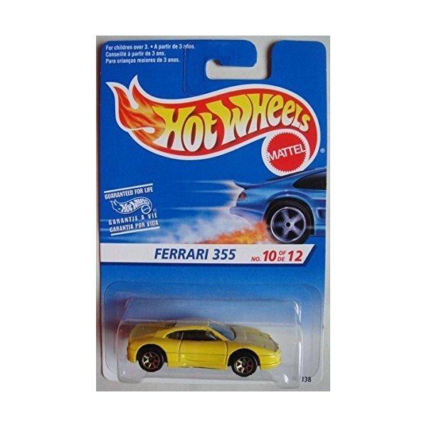 HOT WHEELS INTERNATIONAL VERSION CARD YELLOW FERRARI 355 10 OF 12