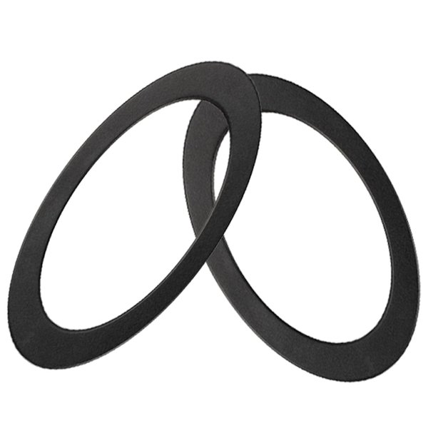 AUROX Metal Rings Sticker for Pop Socket Magnetic Grip, Metal Ring Adhesive Sticker Rings, Universal Magnetic Wireless Charger Conversion Kit for iPhone 16/15/14/13/12, Galaxy S23/S22, 2Pcs (Black)