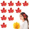 WRBAJIS Fall Hair Clips 10Pcs Maple Leaf Hair Barrettes Thanksgiving Hair Accessories for Women Girls Autumn Harvest Thanksgiving Party Supplies Orange Yellow