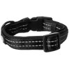 alcott Adventure Dog Collar with Reflective Stitching & Neoprene Padding, Small, Black