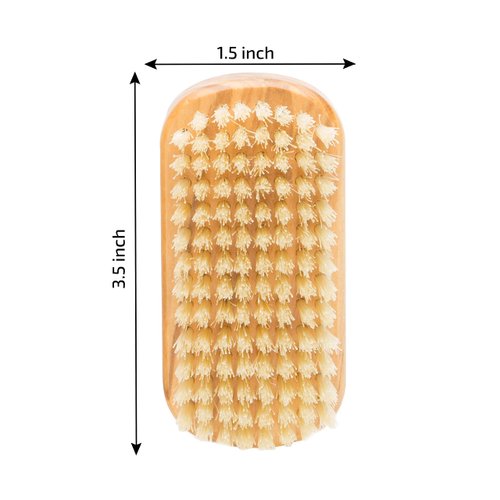 Since 1869 Hand Made in Germany - Natural 100% Natural Boar Bristle Nail Brush - Gently Removes Dirt and Grime for Clean Hands - Exfoliates Skin for Soft, Smooth Texture, Wood (Olive)