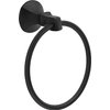 DELTA FAUCET 76446-BL Ashlyn Wall Mount Round Closed Towel Ring Bath Hardware Accessory in Matte Black
