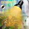 Reptile Heat Lamps, Turtle Lamp UVA/UVB Turtle Aquarium Tank Heating Lamps with Clamp, 360° Rotatable Basking Lamp for Lizard Turtle Snake Aquarium Aquatic Plants with 2 Heat Bulbs (E27,110V)