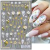 Vezocim Flower Nail Art Stickers Decals Ultra Thin 3D Nail Self-Adhesive Sticker Designs Sunflower Daisy Tulip Butterfly Ladybug Nail Transfer Decal Supplies for Women Manicure Charm Decorations