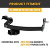KUAFU 2-Inch Trailer Hitch Compatible with 2021-2023 Kia Sorento/Hyundai Santa Fe Class 3 Towing Hitch Receiver