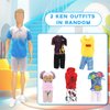 16 PCS Doll Clothes and Accessories 1 Jacket Set 1 Suit 2 Short Tops and Pants 2 Swimming Pants 4 Pair of Shoes in Random for 12 Inch Boy Dolls Birthday for Kids