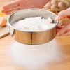 ADESUGATA 2 pack (60/40 Mesh) Professional 6/8/9.5 Inch, Round Flour Sifter for Baking - Flour Sieve Fine Mesh - Premium Rustproof Stainless Steel (9.5" (24 CM))
