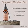 IQ Natural Castor Oil for Eyelashes, Eyebrow and Eyelash Growth Serum, 100% Pure Cold Pressed Organic Castor Oil, Eyelash Serum Conditioner, Lash Serum Growth Hair Oil Treatment, Brow Growth Serum