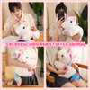 SQEQE Cute Unicorn Stuffed Animals with 4 Babies in Her Tummy, Rainbow Flying Unicorn Plush Pillow Toy with Wings, Unicorn Gifts for Girls Ages 3 4 5 6 7 8 Years
