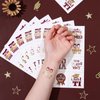 JOYMEMO 12 Sheets Graduation Temporary Tattoos Burgundy and Gold Glitter Metallic Style Graduation Party Favors 2024 Congrats Grad Class of 2024 Body Decorations Tattoos Gift for High School College