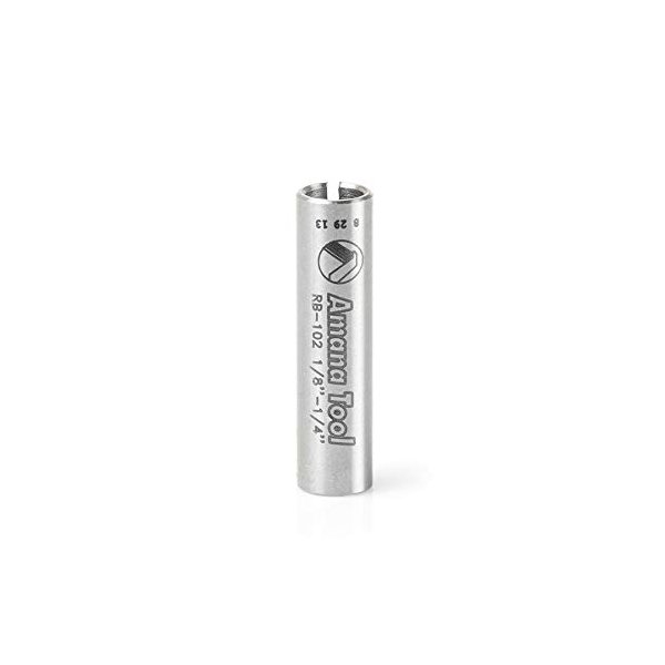 Amana Tool - RB-102 High Precision Steel Router Collet Reducer 1/4 Overall Dia x 1/8 Inner