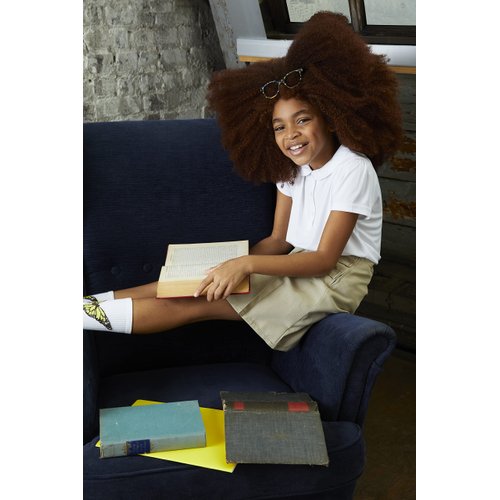 French Toast girls Short Sleeve Peter Pan Collar School Uniform Polo Shirt, White, 10 12 US