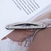 Vacaonio Rhinestone Snap Hair Clip Sparkly Silver Crystal Side Hair Clips Non Slip Hair Barrette Bling Cz Barrette Hairpin Rhinestone Decorative Hair Accessories for Women and Girls Headdress