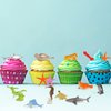 FINGOOO 80 Pieces Sea Creatures Toys for Kids,Assorted Vinyl Plastic Ocean Animals Toys for Party Favors Classroom Educational Goodie Bag Filler Cupcake Topper
