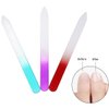 12 Pack Glass Nail Files with Case Crystal Glass Fingernail Files Double Sided Glass Nail File Mixed Color Manicure Set for Gentle Nail Care for Women Girls