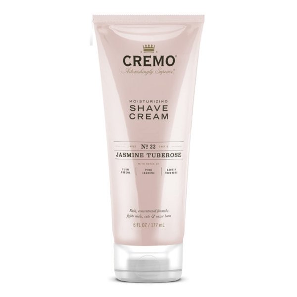 Cremo Jasmine Tuberose Moisturizing Shave Cream, Astonishingly Superior Ultra-Slick Shaving Cream Fights Nicks, Cuts and Razor Burn, 6 Fl Oz