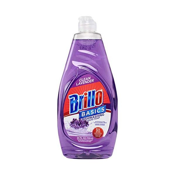 Brillo Basics Dishwashing Liquid (Package May Vary) Pack of24Oz (Clean Lavender, 3)