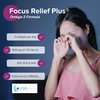 Focus Relief Plus Dry Eye Formula (90 ct. 30 Day Supply) Dry Eye Omega 3 Supplement - Dry Eye Relief Supplement -Omega 3 Fish Oil for Dry Eye