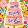 Prime Greetings Sister Birthday Card, Made in America, Thick Card Stock with Premium Envelope Packaged in a Reusable Presentation Mailer, Eco-Friendly, 5in x 7.75in