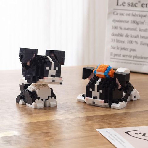 ALITTDRE Micro Mini Building Blocks Dog Pets Cute Animal Model Set Building Pet Toys Bricks Gifts for Kid and Adult (Border Collie)