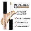 PHOERA Concealer, Lightweight, Full Coverage, Long Lasting, Corrects, Hydrates, Highlights, Matte Finish, All-Day Wear,with Concealer Brush (104#CUSTARD)