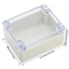 LeMotech ABS Plastic Junction Box, Dustproof Waterproof IP65 Electrical Box - Universal Project Enclosure Grey, with PC Transparent/Clear Cover 4.53 x 3.54 x 2.16 inch (115 x 90 x 55 mm)