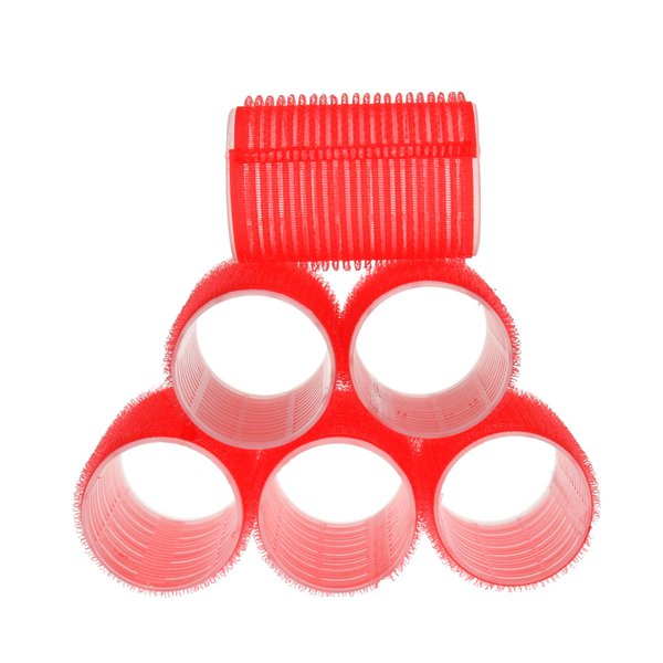 HOME-X Professional Hair Roller, 1.5" Diameter, Self-Holding Hair Curlers (Red)