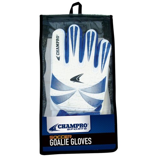 Champro Soccer Goalie Gloves (Blue/White, 10/3-mm)