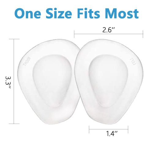 PrettSole 4 Pairs Clear Metatarsal Pads for Women, Ball of Foot Cushion, Gel Foot Pads for Ball of Foot, Forefoot Cushions Support Adhere to Shoes for Metatarsalgia, Morton's Neuroma Pain Relief