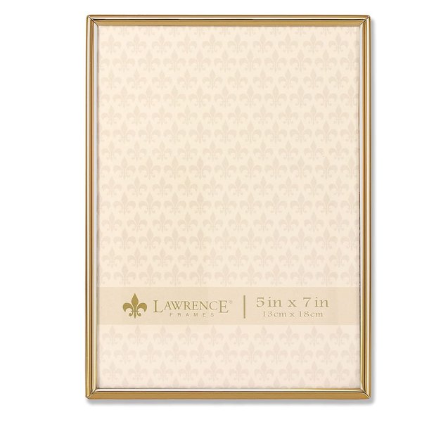 Lawrence Frames 5"W x 7"H Simply Gold Metal Picture Frame (670057)