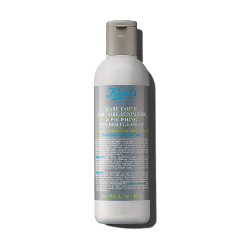 Kiehl's Rare Earth Deep Pore Minimizing & Polishing Powder Cleanser, Face Wash for Oily Skin, Refines Skin Texture, Reduces Excess Oil, with Amazonian White Clay & Alpha Hydroxy Acids - 3.5 fl oz