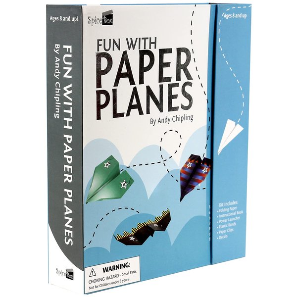 Fun With: Paper Planes - Build & Fly Activity Set, 60 Folding Paper Sheets, 16 Unique Designs, Instruction Book, Elastic Bands & Clips, Kids Ages 8+