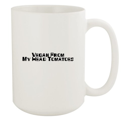 Vegan From My Head Tomatoes - Ceramic 15oz White Mug