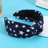 Independence Day Headband American Flag Knotted Stars Hair Band USA Patriotic Twist Hair Accessories 4th of July Hair Hoop for Women Girls