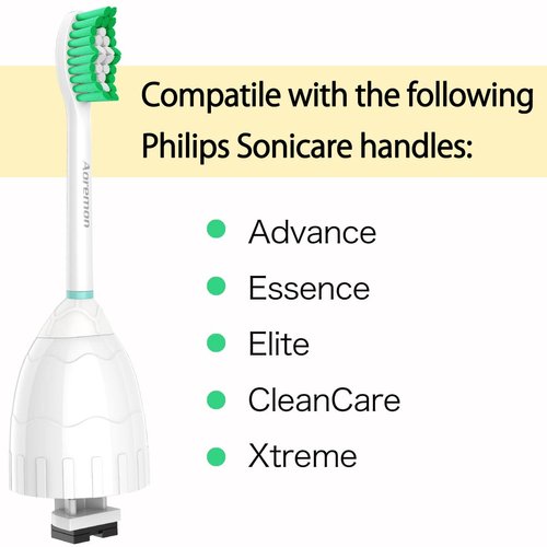 Aoremon Replacement Toothbrush Heads for Philips Sonicare E-Series Essence HX7022/66 and other Screw-on Electric Toothbrush Model, 6 Pack