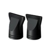 2 PCS Plastic Salon Hair Dryer Nozzle Replacement Blow Flat Hairdressing Styling Tool Diameter 4.5cm and 4.6cm Black