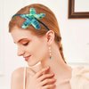 WRBAJIS Glitter Starfish Headband Sparkling Sea Star Hair Bands Fish Scale Hair Hoop Mermaid Hair Accessories for Women Girls Birthday Summer Ocean Beach Pool Party Supplies(Green)