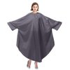 TopTie Barber Cape Salon Robe Gown Coverall With Sleeves for Unisex Hairdressing Lightweight-Grey