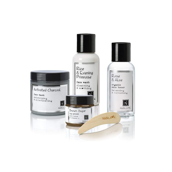 Nabila K Luxury Kit Gift Set - Bath & Body Skincare Spa Gifts for Women & Men - Includes Soaps, Lotions, Face & Body Scrubs & More - Ready to Gift Box - Repair & Care