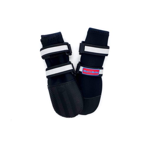 All Weather Neoprene Paw Protector Dog Boots with Reflective Straps in 5 Sizes! (Black Medium)