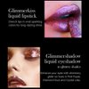 YIBABY 4 Pcs Diamond Matte Lipstick Set, Long Lasting & Non-Stick Cup High Pigmented Glitter Metallic Lips Makeup, Vampire Red Lipstick, Black Lipstick for Women for Party, Cosplay, Halloween Makeup