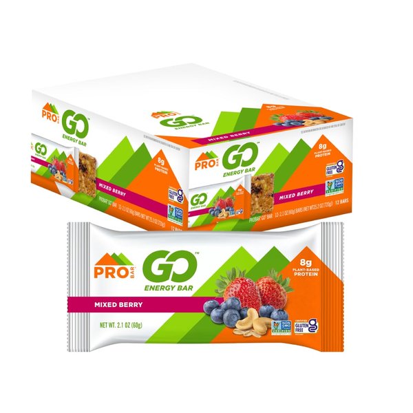 PROBAR - GO Energy Bars - Mixed Berry - Gluten-Free, Non-GMO, Whole Food Ingredient Snack Bars - 12 Pack