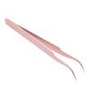 6-Piece Precision Tweezer Set for Eyelash Extensions with Storage Case (Light Pink)