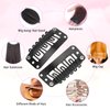 50pcs Wigs Snap Clips Hair Extension Clips 6-Teeth U-Shape Metal Silicon Wig Hair Extension Clips for Women Hairpiece, Wig Clips to Secure Wig no Sew U-Shap Hair Extension, Wig Clips 6 Teeth
