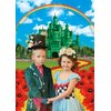 Green Castle Yellow Brick Road Backdrop for Party Decorations 5x7FT Rainbow Floral Castle Gold Brick Road Photography Background Baby Shower Princess Party Decorations Supplies