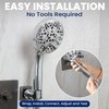 Regiis Handheld Shower Head: 10-in-1 Easy to Install High-Pressure Shower Head with Handheld Hose Attachment and 2 x Water Savers for Customizable Water Flow