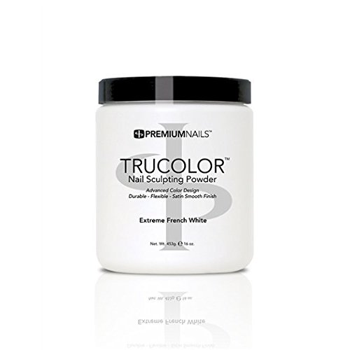 Premium Nail Acrylic Nails Trucolorpowder - 16oz/453g - Extreme French White